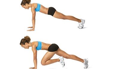 Exercise of climbers to lose abdominal fat