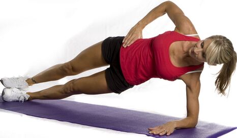 side plank to slim the abdomen and sides