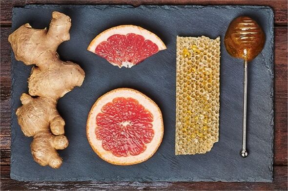 Ginger, grapefruit and honey are added to the weight loss cocktail